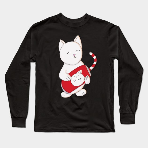 Cat And Soda Long Sleeve T-Shirt by pako-valor